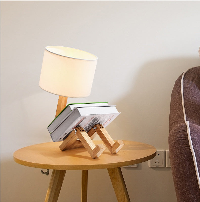 Wooden Chill Guy Table Lamp