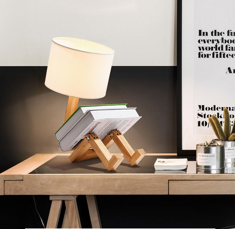 Wooden Chill Guy Table Lamp