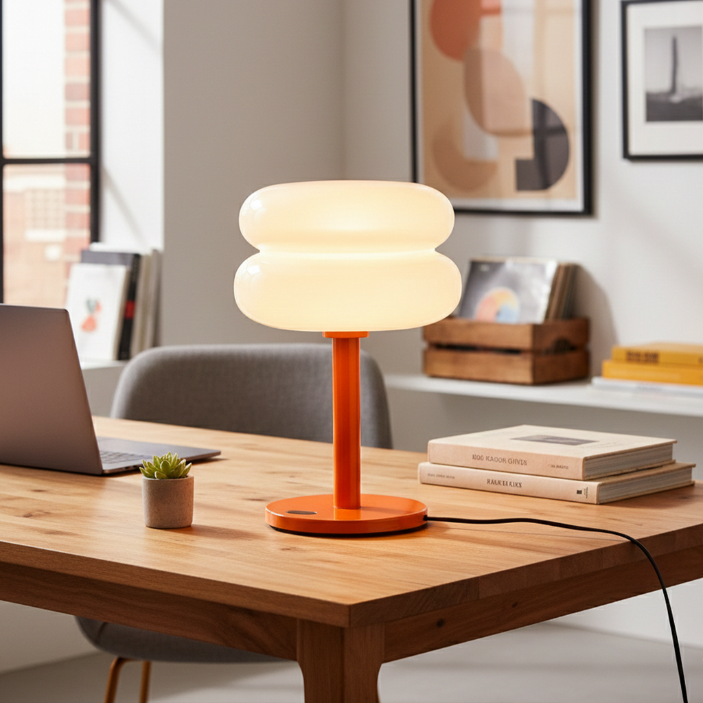 Orange Mushroom Lamp