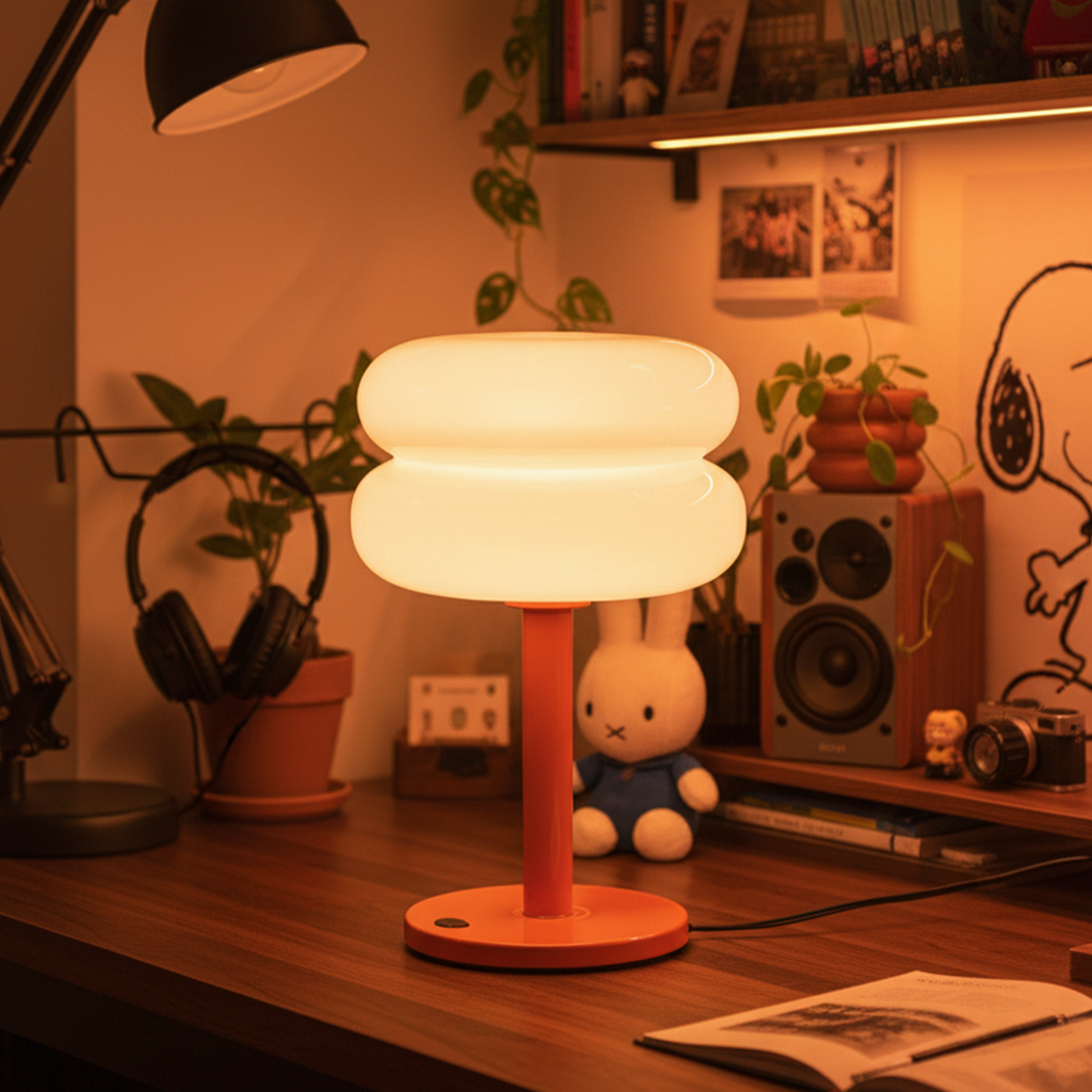 Orange Mushroom Lamp