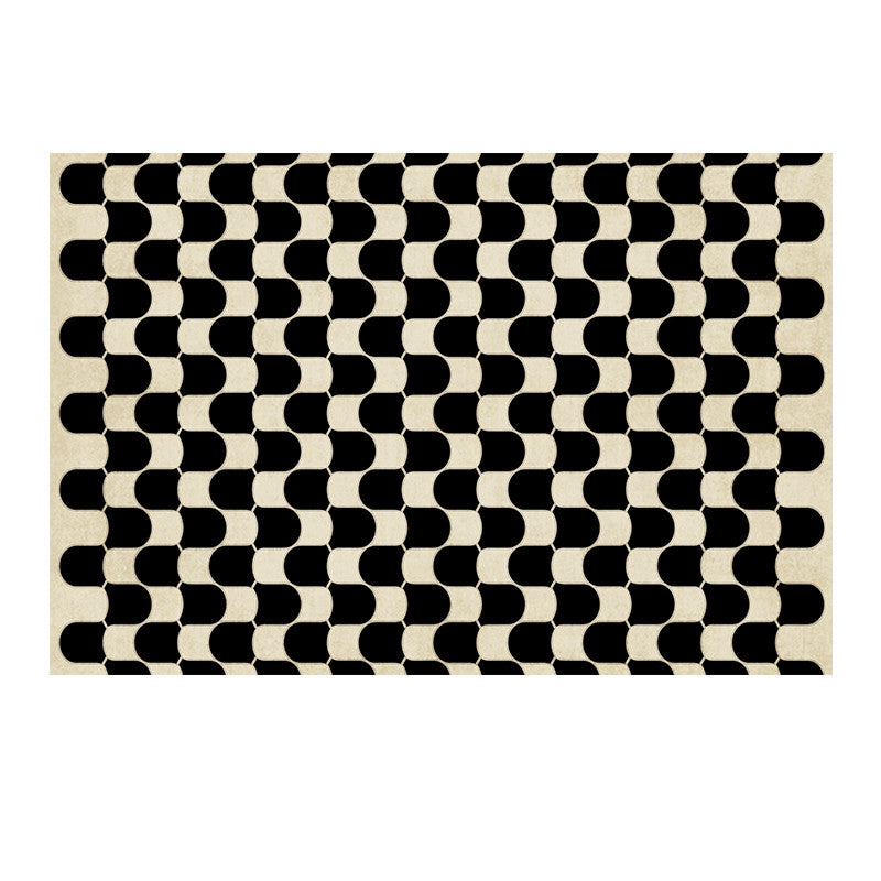 Checkerboard Wave Rug