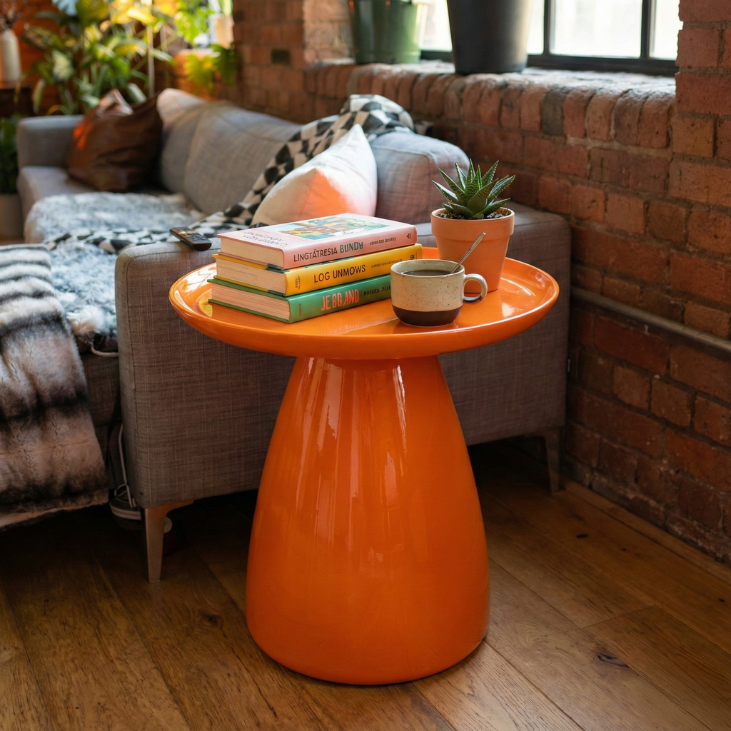 Mushroom Hourglass Side Table