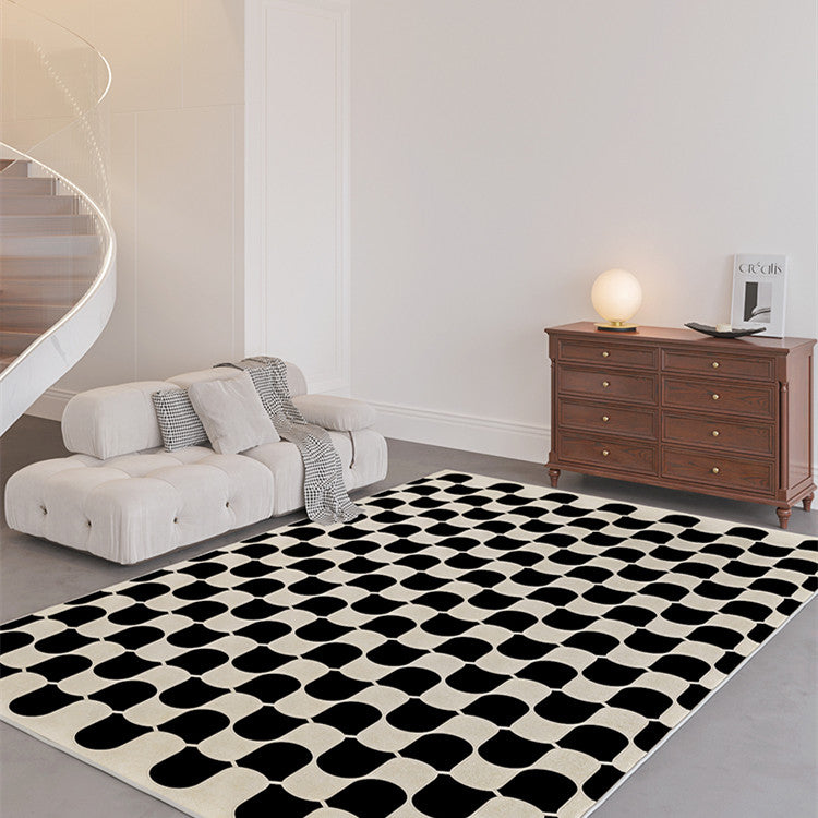 Checkerboard Wave Rug