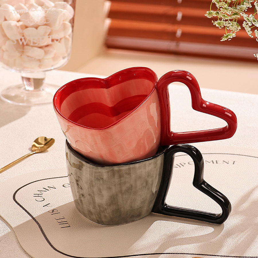 Hand-Painted Heart Mug