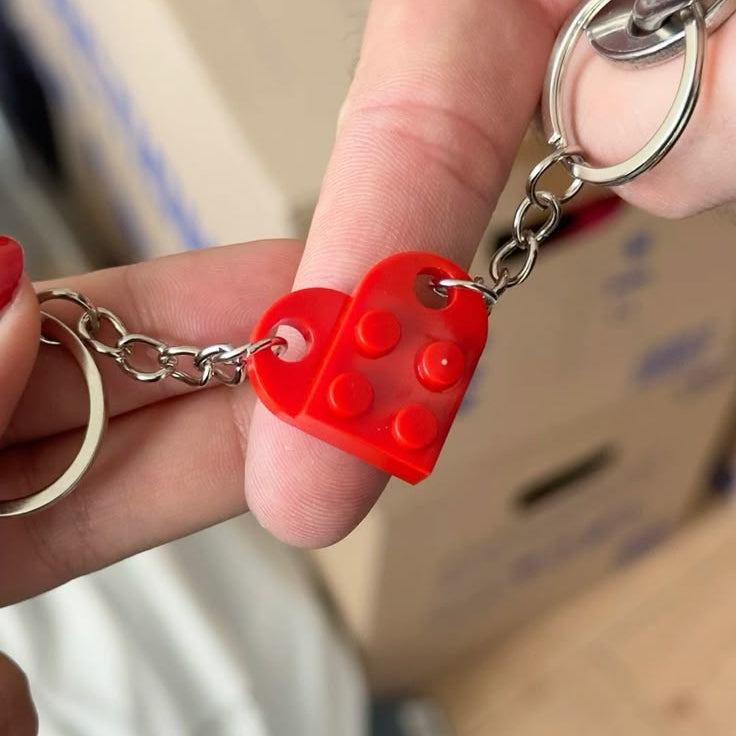 Split Heart Couples Keyring Set