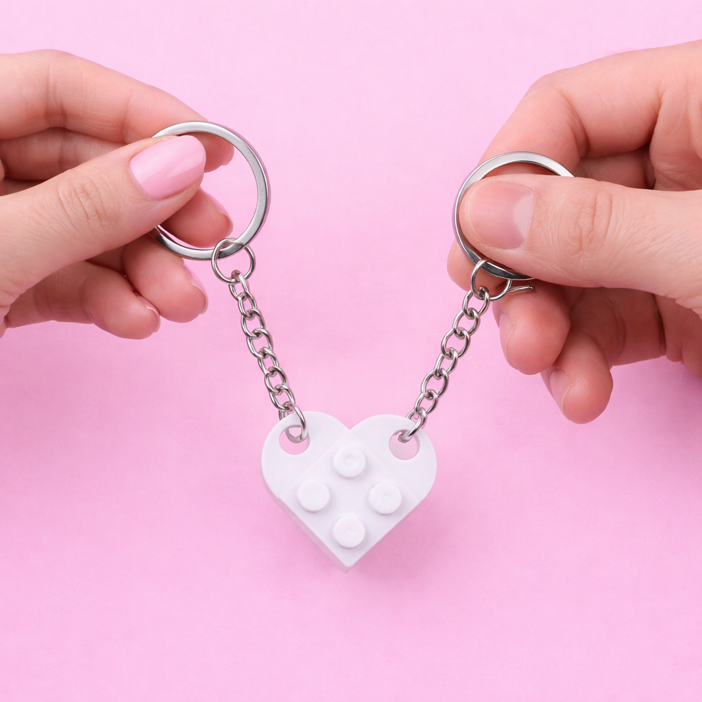 Split Heart Couples Keyring Set
