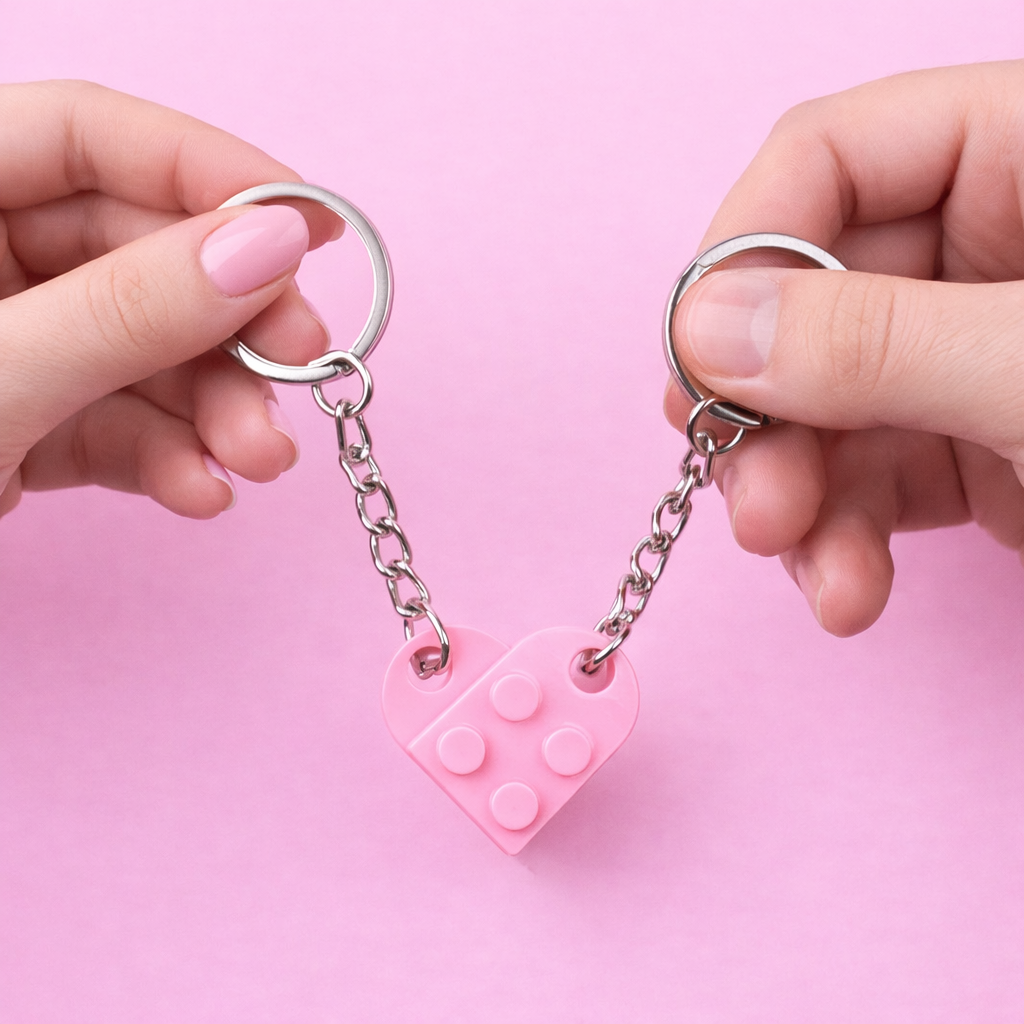 Split Heart Couples Keyring Set