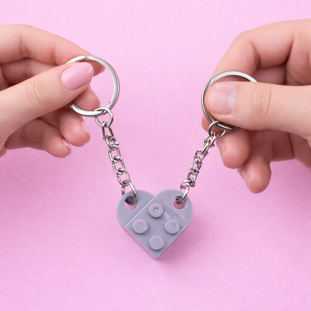Split Heart Couples Keyring Set