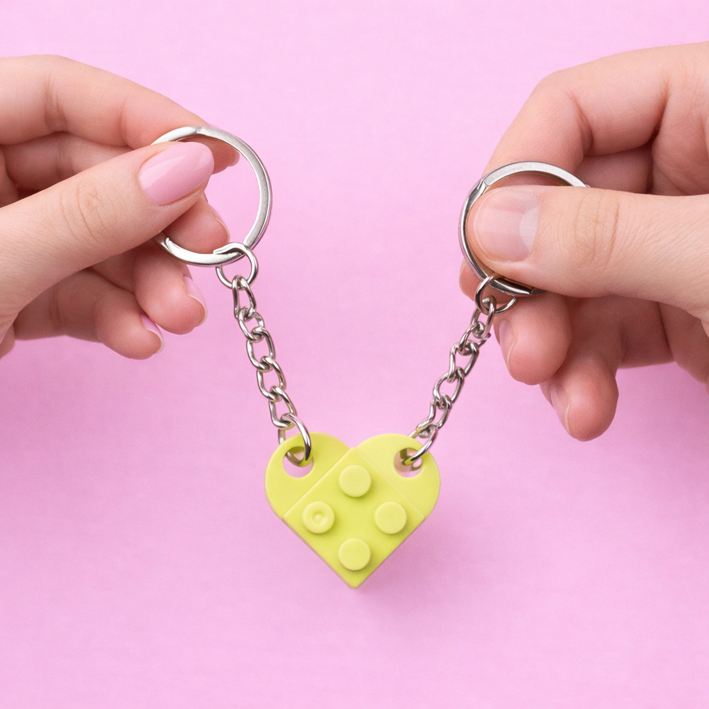 Split Heart Couples Keyring Set