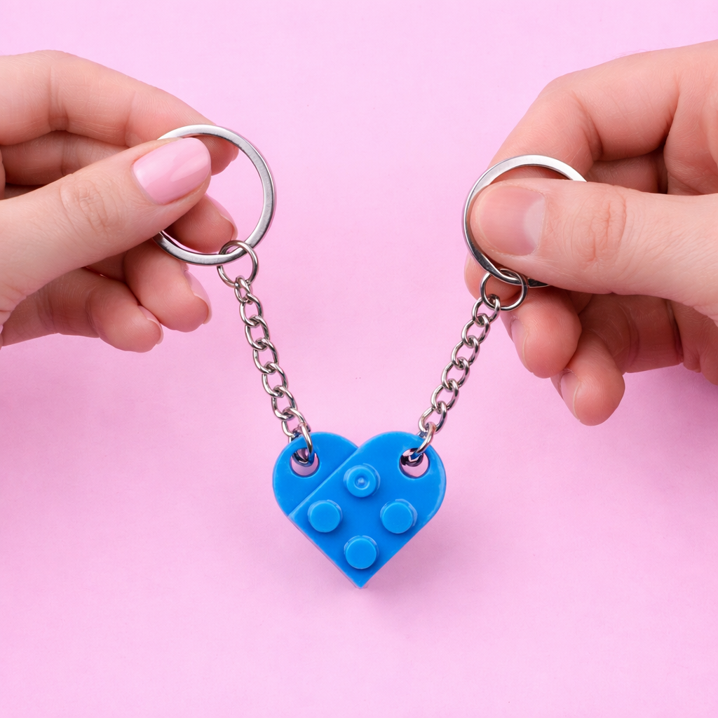 Split Heart Couples Keyring Set