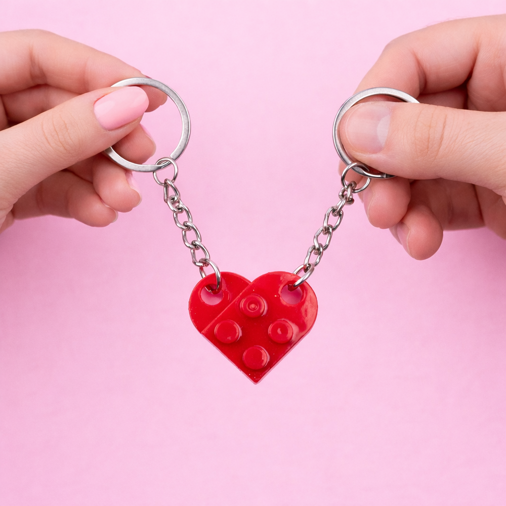 Split Heart Couples Keyring Set