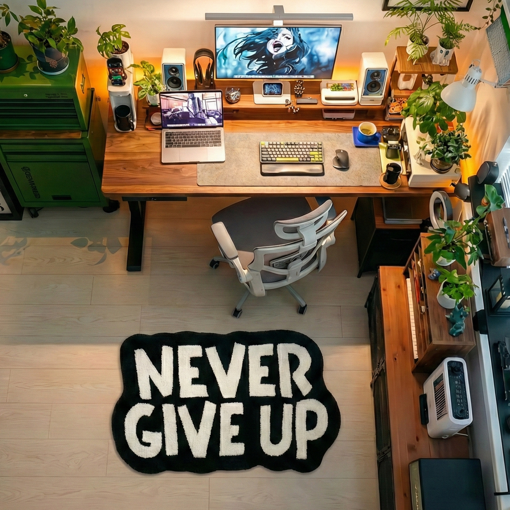 Never Give Up Rug
