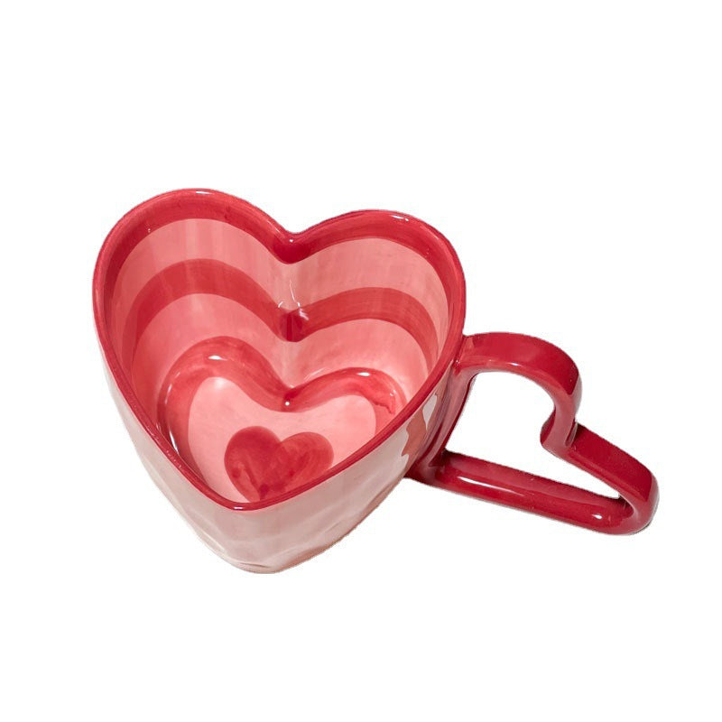 Hand-Painted Heart Mug
