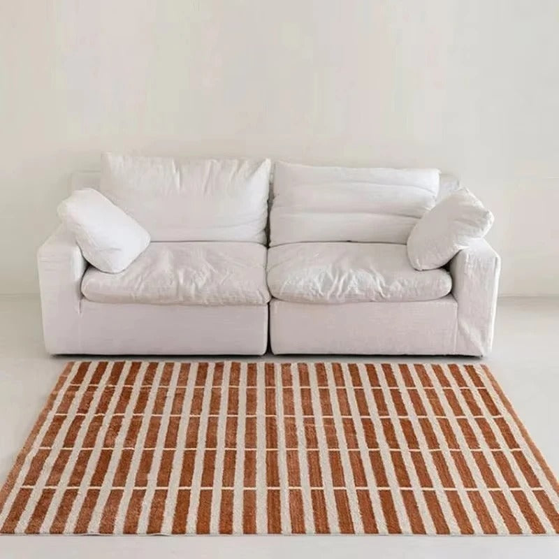 Retro Checkered Tile Area Rug