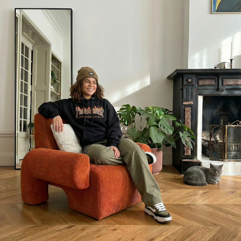 Nordic Bouclé Teddy Chair
