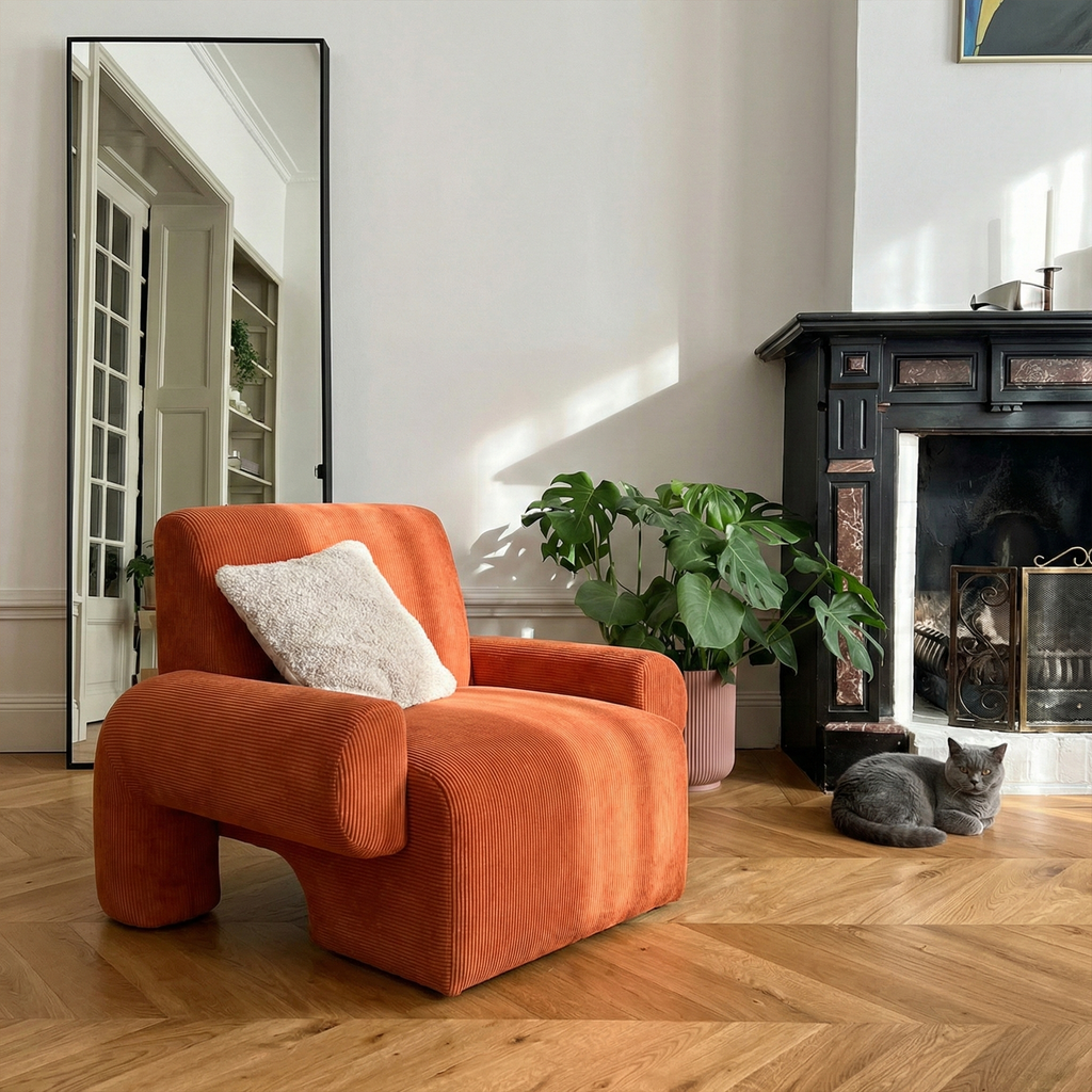 Nordic Bouclé Teddy Chair