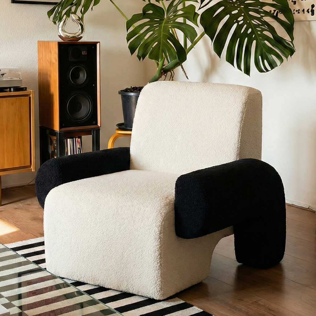 Nordic Bouclé Teddy Chair